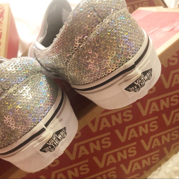 Silver iridescent sequin Vans - Picture 9 of 11